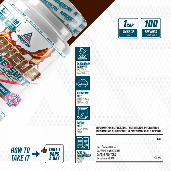 Cafeína Wake up 100caps - Imagen 2