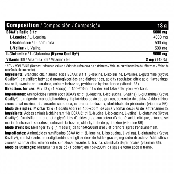 BCAA+GLUTAMINA 1:1 y bcaa 8:1:1 - Imagen 2