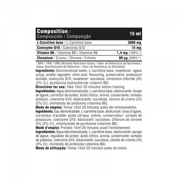 LIQUID CARNITINE COMPLEX (L carnitina) frambuesa - Imagen 2